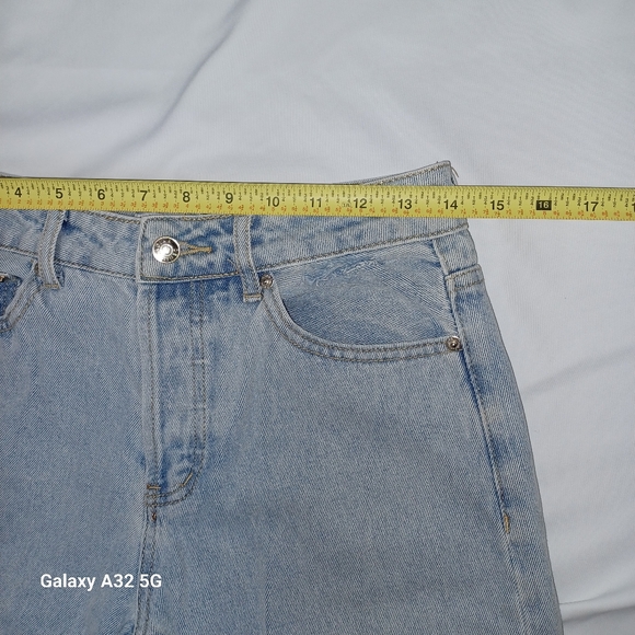 Adika Women Size M Blue Flare Wide Leg Jeans - Picture 16 of 16